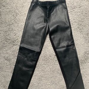 Girls size 5 vegan leather leggings